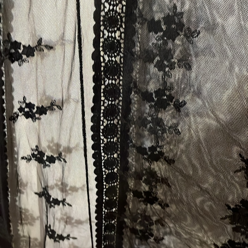 Sheer Black Lace Swim Coverup Kimono - Picture 8 of 12